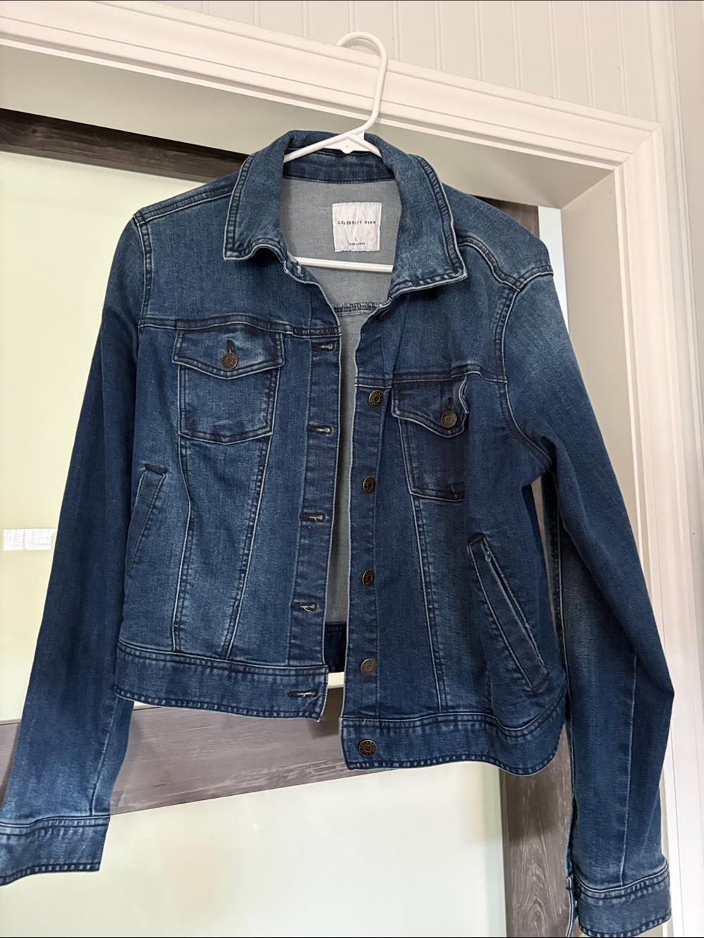 Celebrity Pink Indigo Blue Denim Jacket